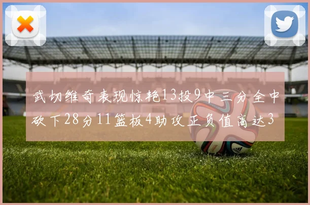 武切维奇表现惊艳13投9中三分全中砍下28分11篮板4助攻正负值高达35